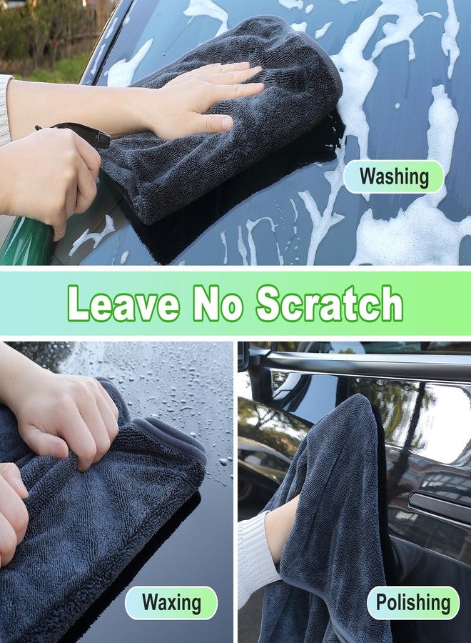 JOYMOOP Microfiber Towels for Cars, 2 Pack 35.4" x 23.6" Car Drying Towel, Dark Gray Reusable Car Towel, Quick Drying Car Microfiber Cleaning Cloth for RVs, SUVs, Trucks - Image 3